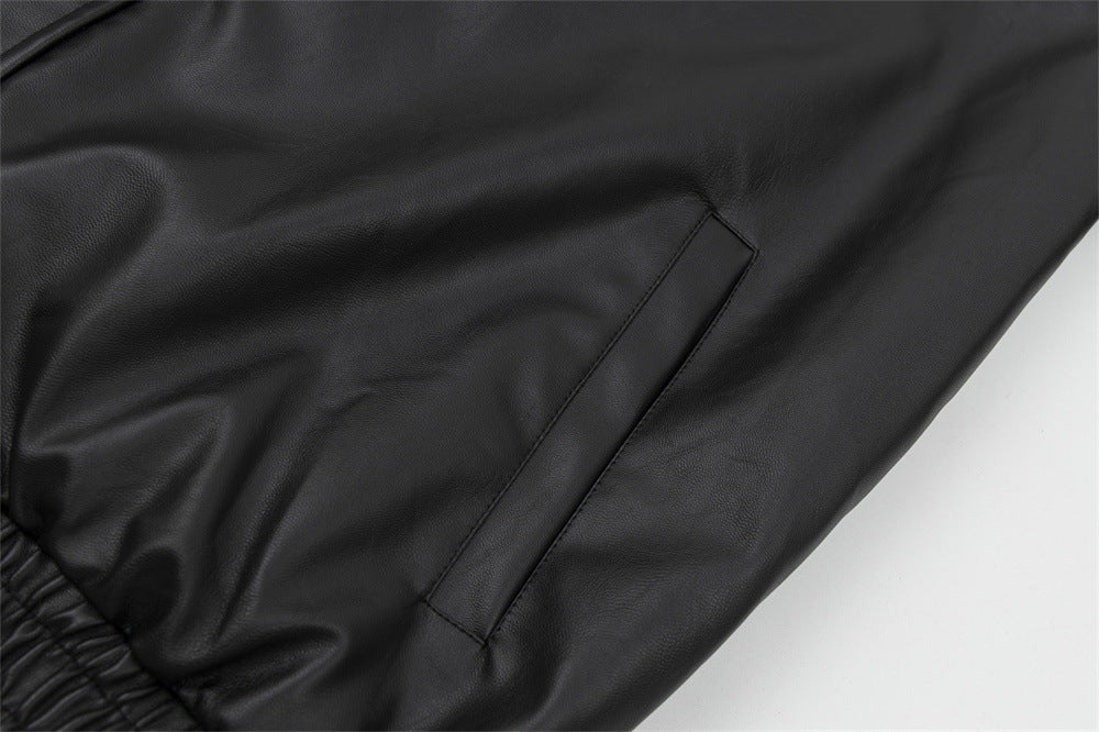 Punk Rock Motorcycle Leather Clothing For Men And Women Spring And Autumn
